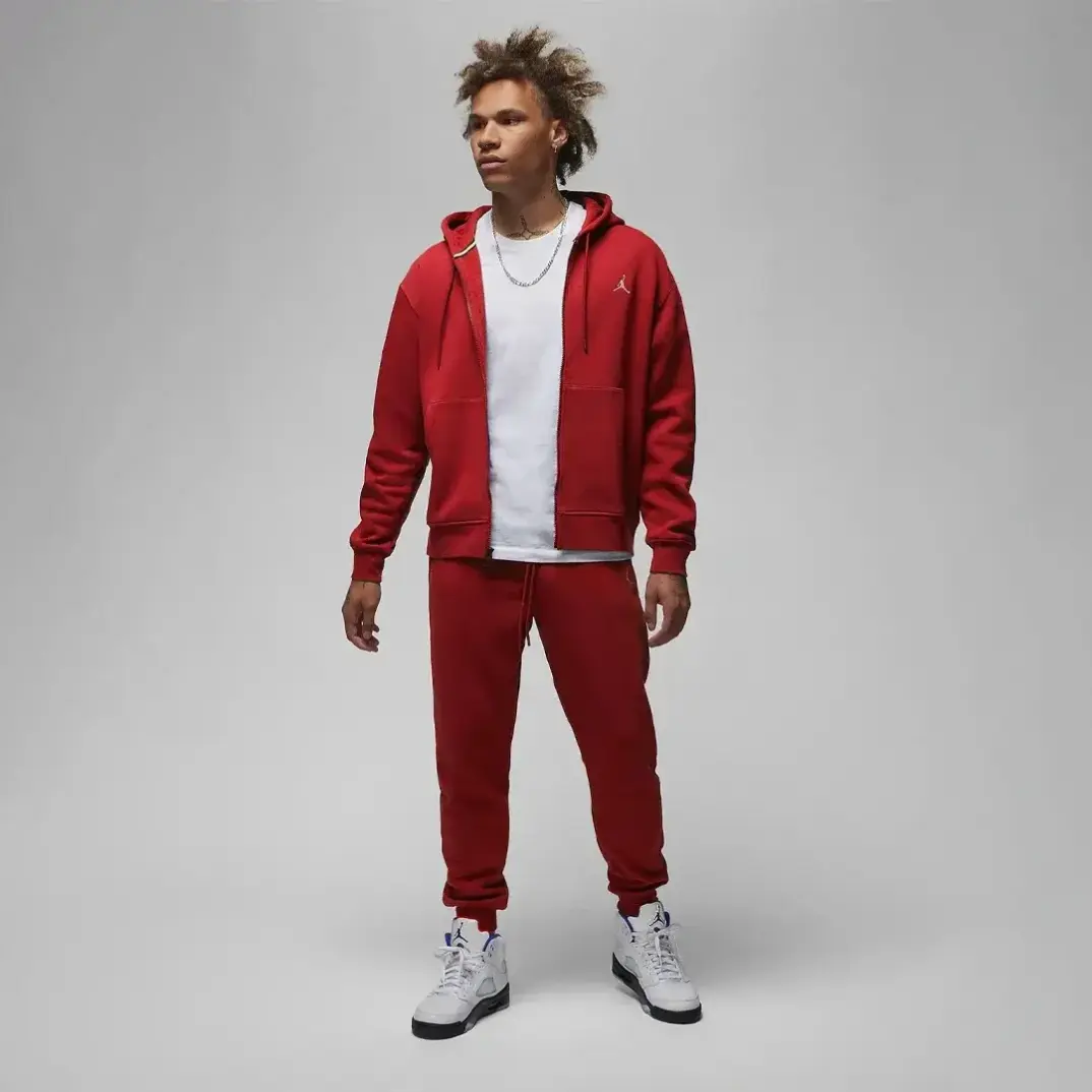 Essentials Tam Boy Fermuarlı Fleece Takım Kırmızı - 1
