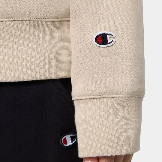 Powerblend Fleece Crew, C Logo Kadın Sweatshirt Kahverengi - 4