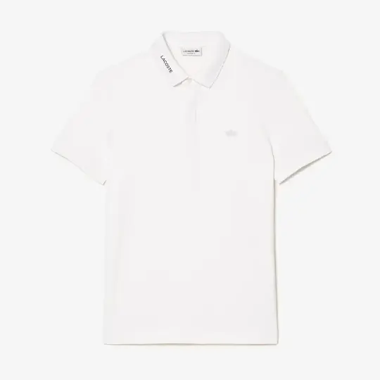 Regular Fit Paris Stretch Piqué Polo T-Shirt Beyaz