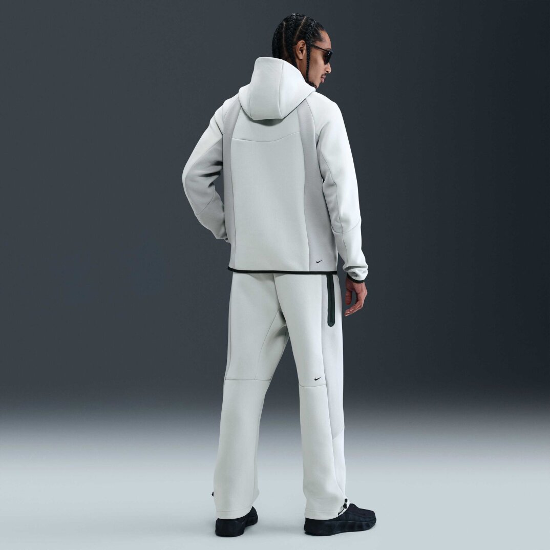 Tech Tam Boy Fermuarlı Fleece Windrunner Light Silver/Light Smoke Grey/Black - 5