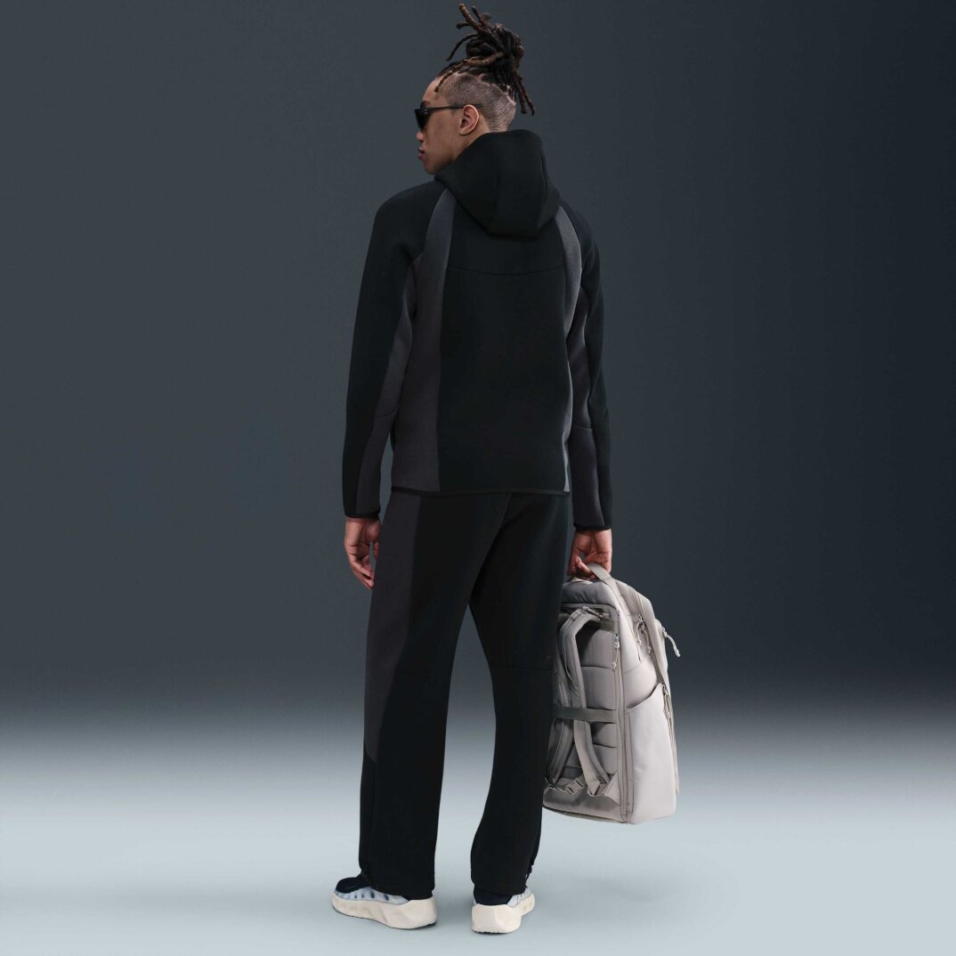 Tech Tam Boy Fermuarlı Fleece Windrunner Siyah/Anthracite/Siyah - 5