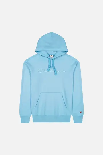 Tonal Embroidery Heavy Cotton Hoodie Mavi