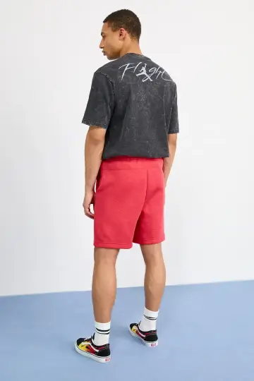 Yeni Tech Fleece Şort Kırmızı - 3